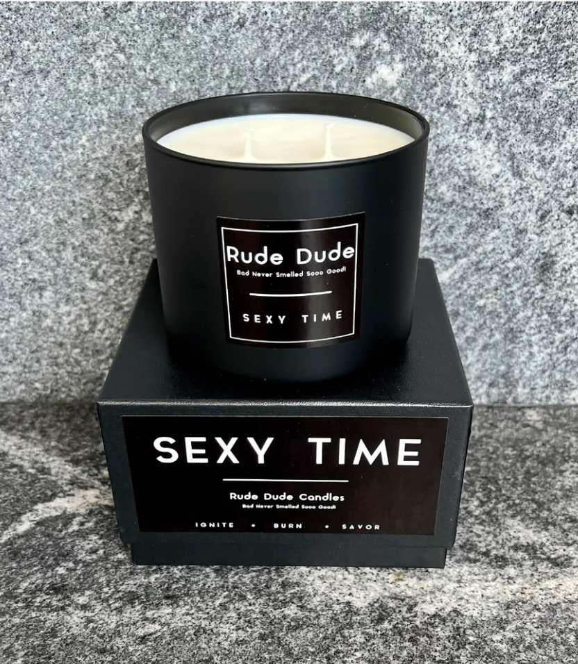 Rude Dude 3 Wick Candle - Sexy Time