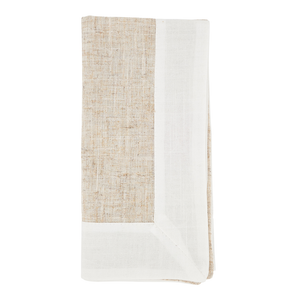 Natural-White Two Tone 20" Dinner Napkin