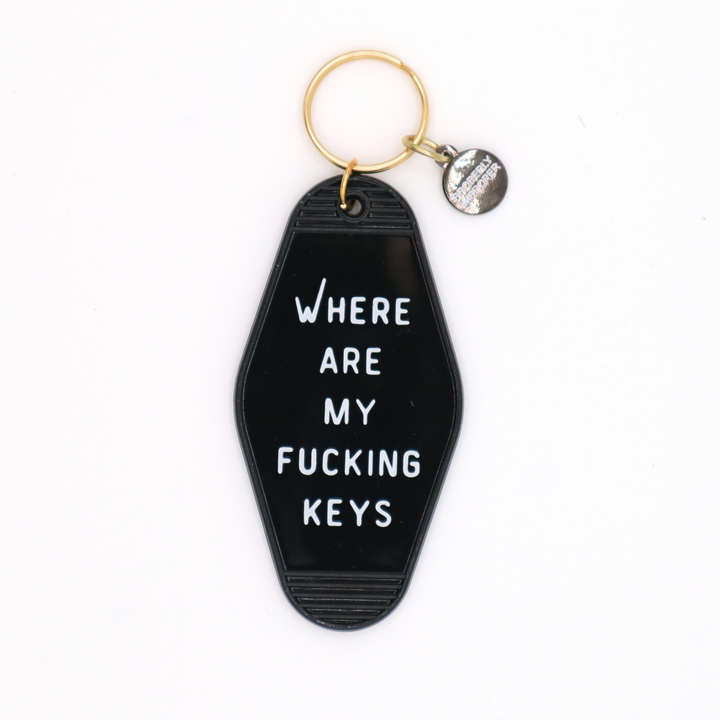 Where Are My Fucking Keys Motel Keychain