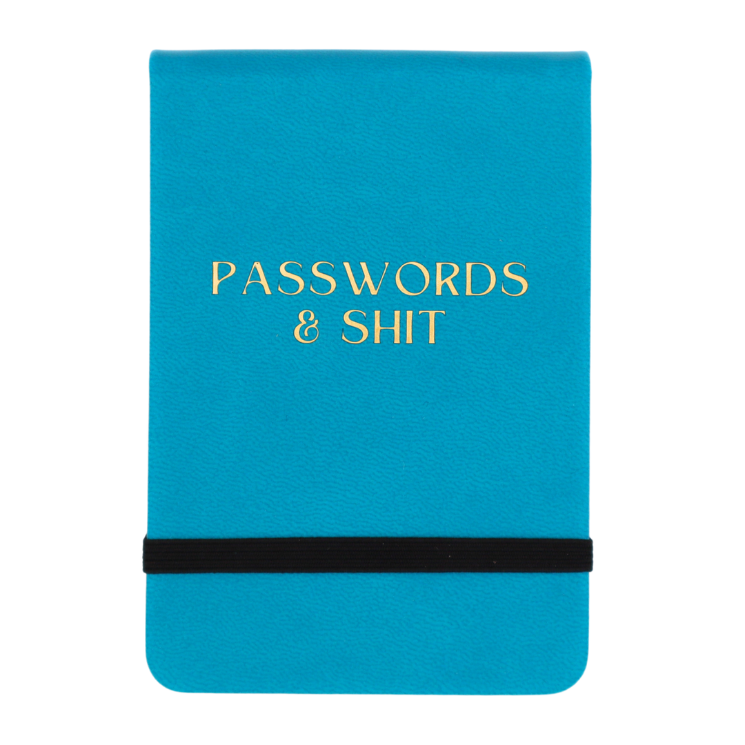 Passwords &amp; Shit Leatherette Pocket Journal