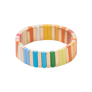 Golden Rainbow Tall Tile Bracelet