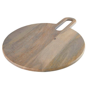 Large Round Board With Cut Out Handle - Grey Finish