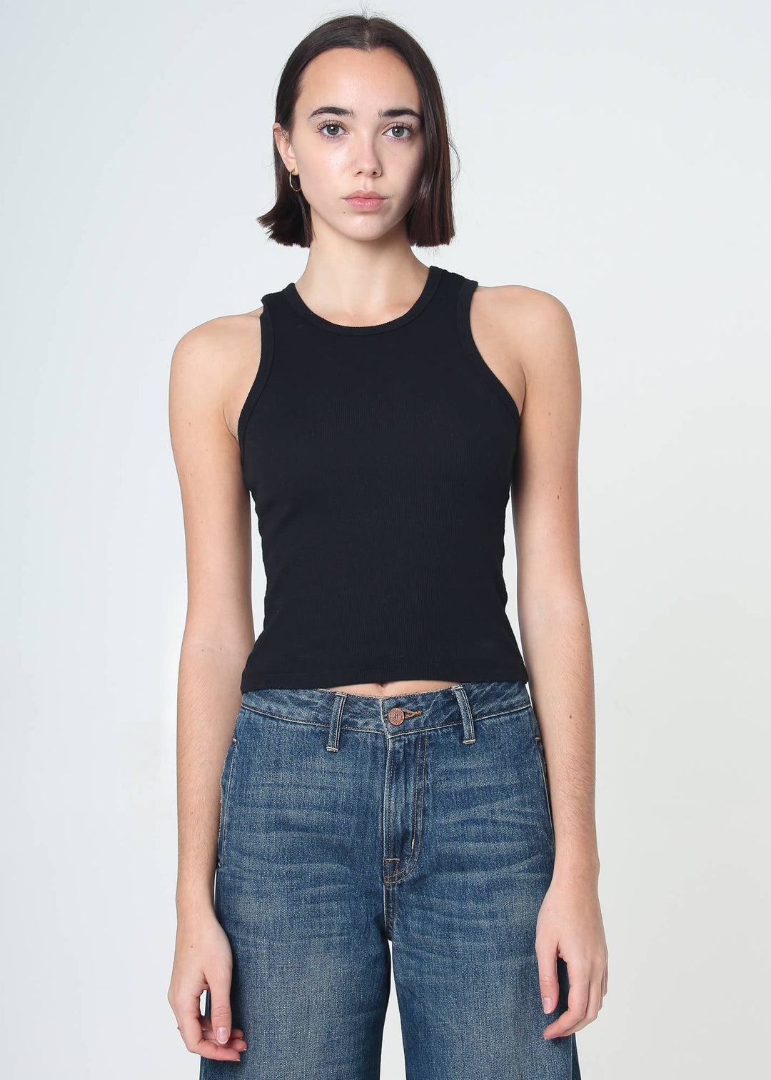 100% Cotton Daisy Ribbed Tank Top - The Collective Park City