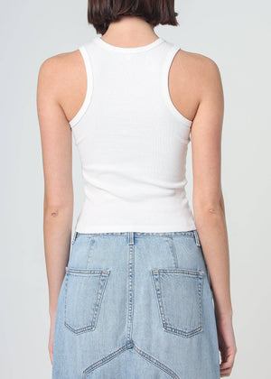 100% Cotton Daisy Ribbed Tank Top - The Collective Park City