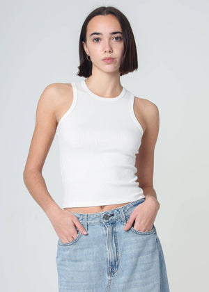 100% Cotton Daisy Ribbed Tank Top - The Collective Park City