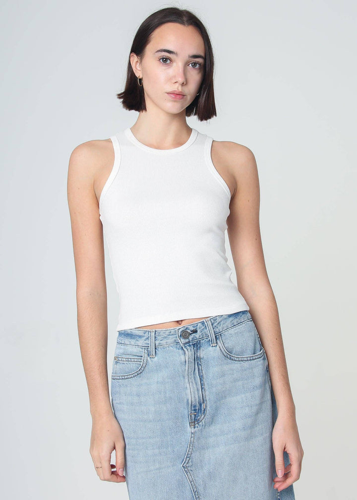 100% Cotton Daisy Ribbed Tank Top - The Collective Park City