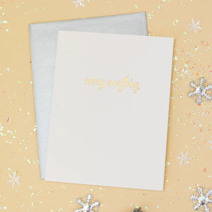 Letterpress Card - Merry Everything
