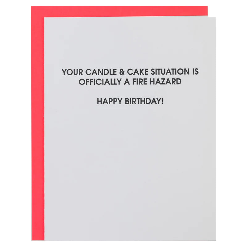 Letterpress Card - Fire Hazard
