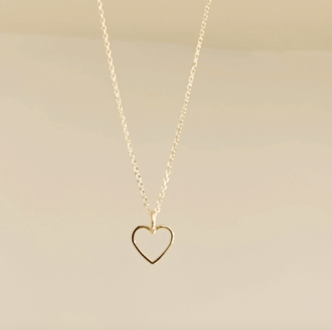 14k Gold Heart Necklace Charm - The Collective Park City