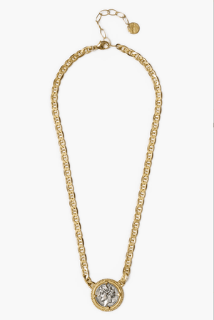 18K Gold Coin Necklace - The Collective Park City