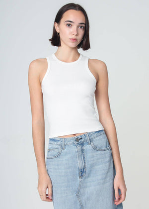 100% Cotton Daisy Ribbed Tank Top