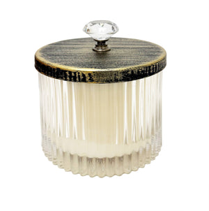 Fig & Aged Oak Amber Crystal Handle Lid Candle