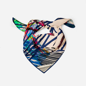 Silk Bandana Scarf in Plume