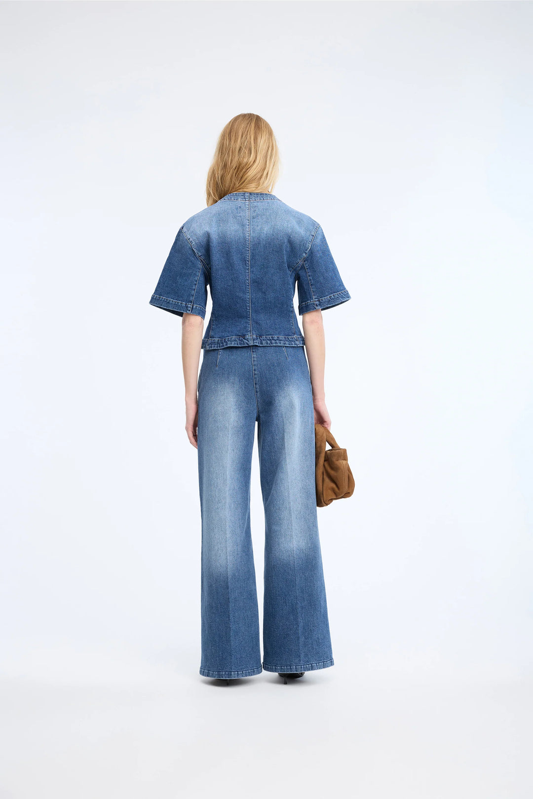 Cassia Tailored Denim Blouse