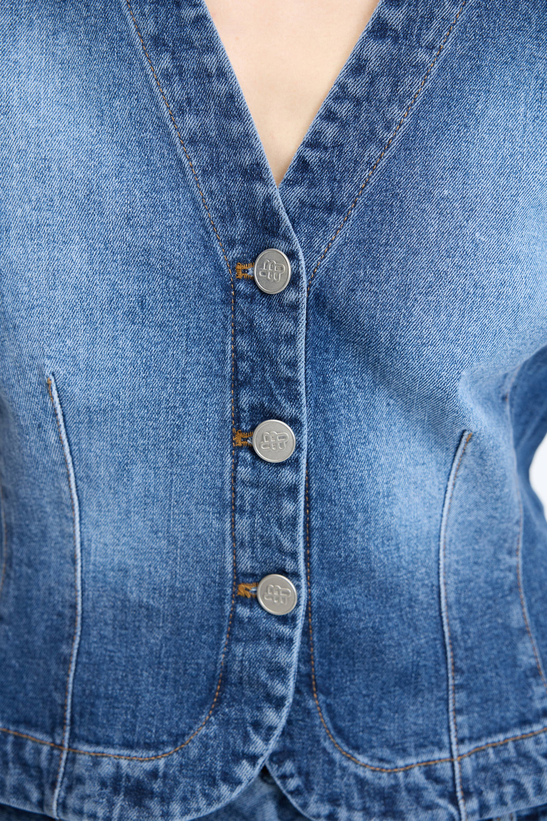 Cassia Tailored Denim Blouse