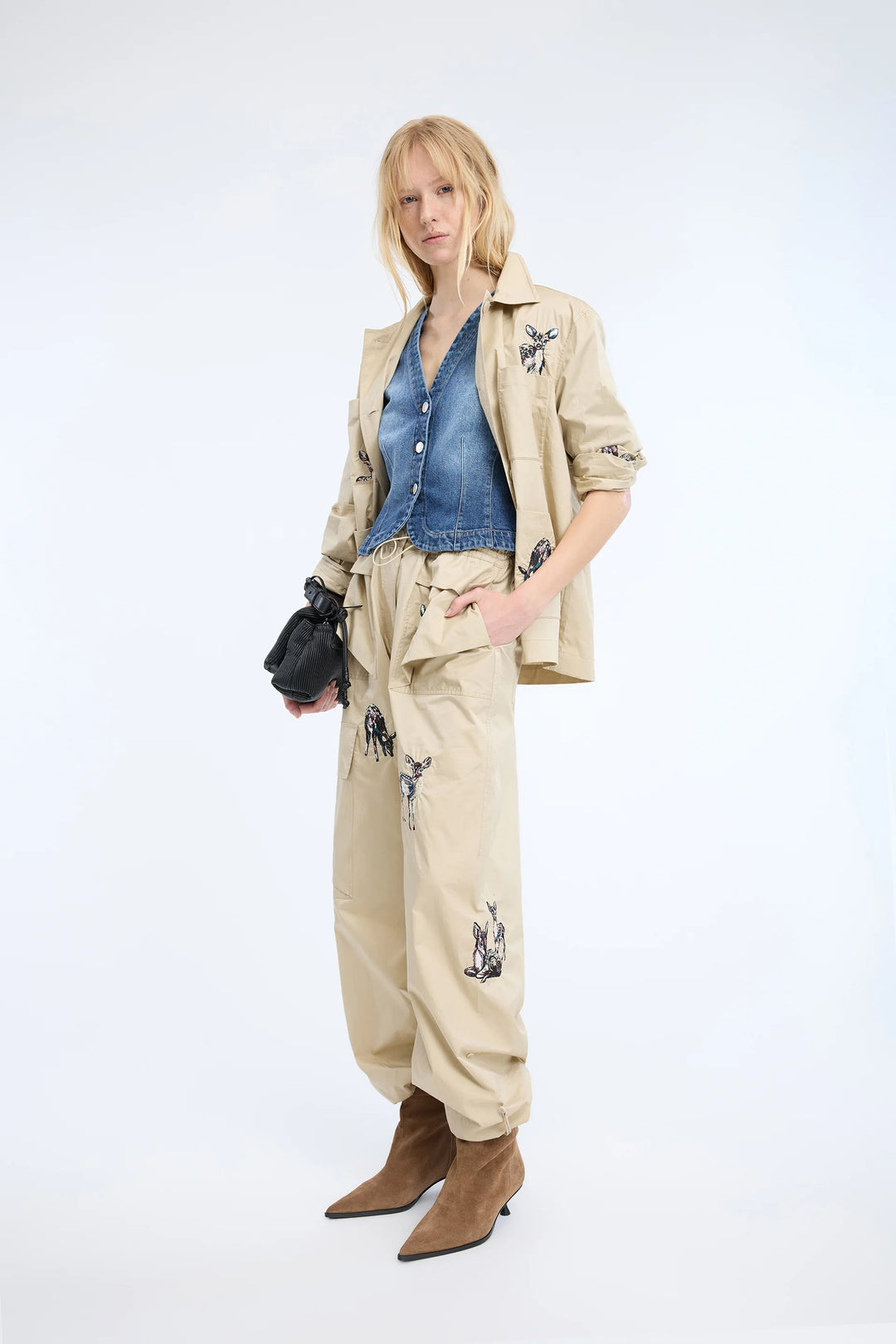 Cassia Tailored Denim Blouse