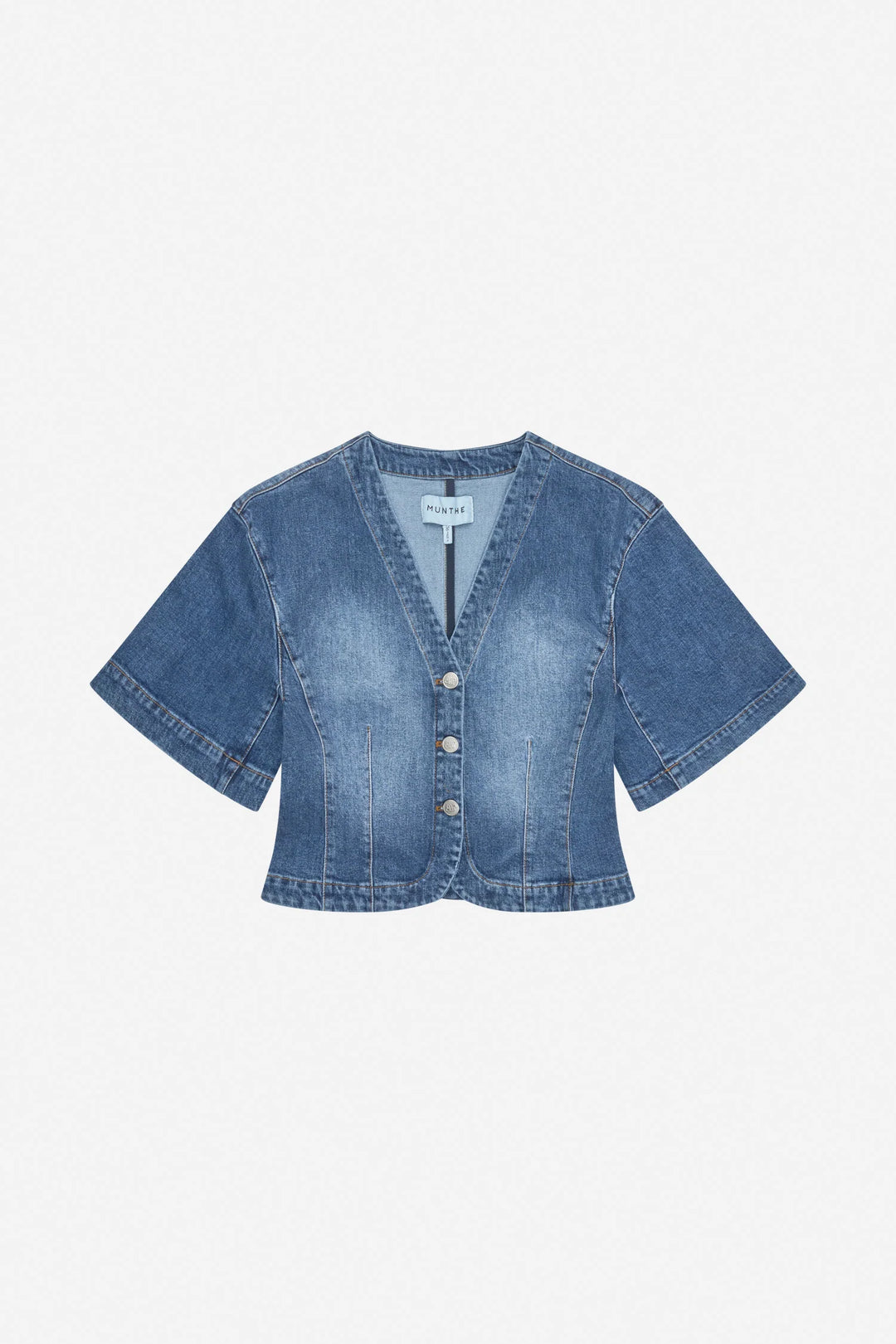 Cassia Tailored Denim Blouse