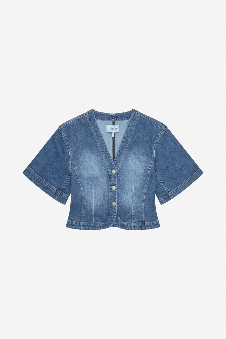 Cassia Tailored Denim Blouse