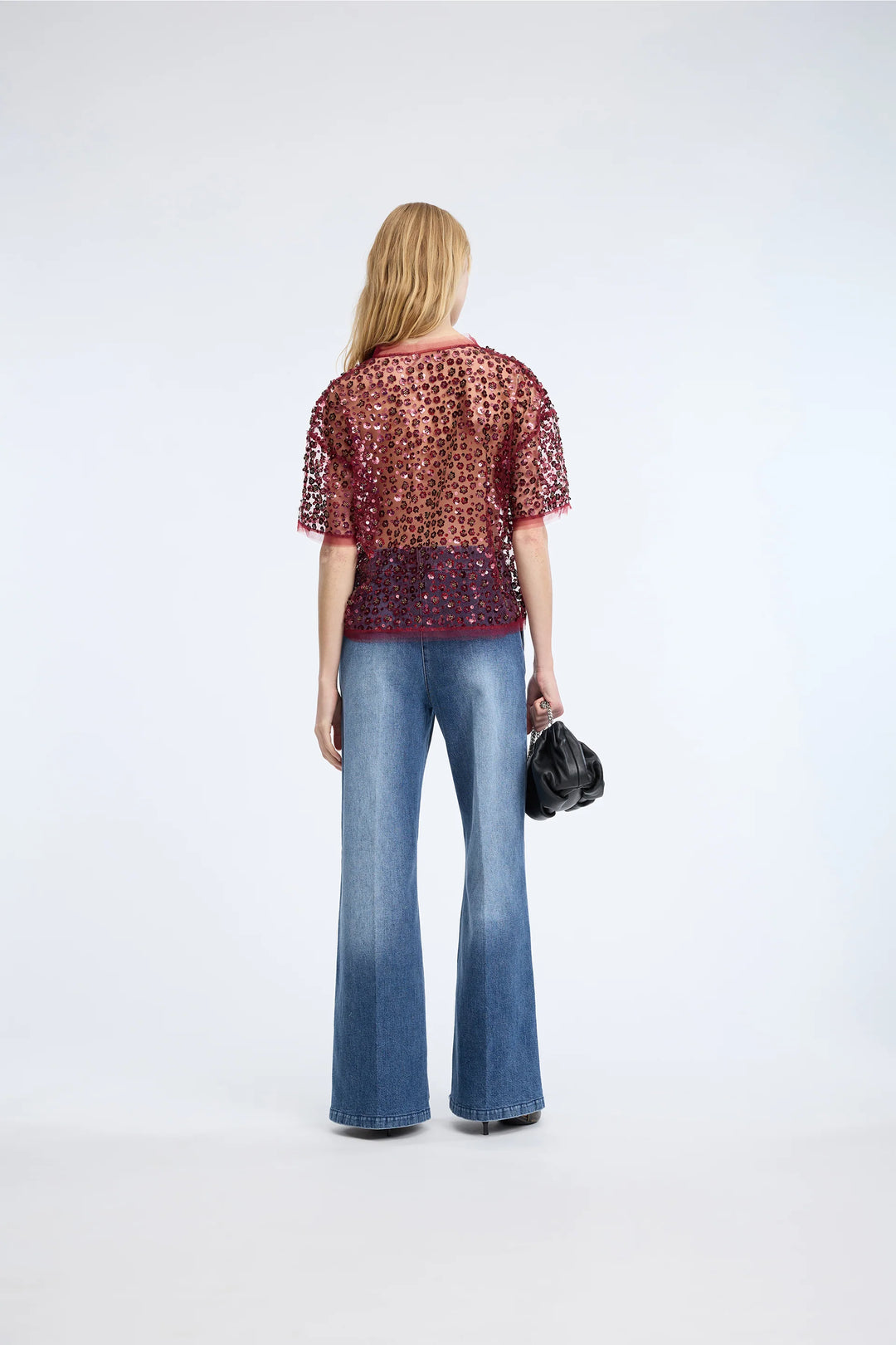 Caralee Embroidered Blouse - Bordeaux
