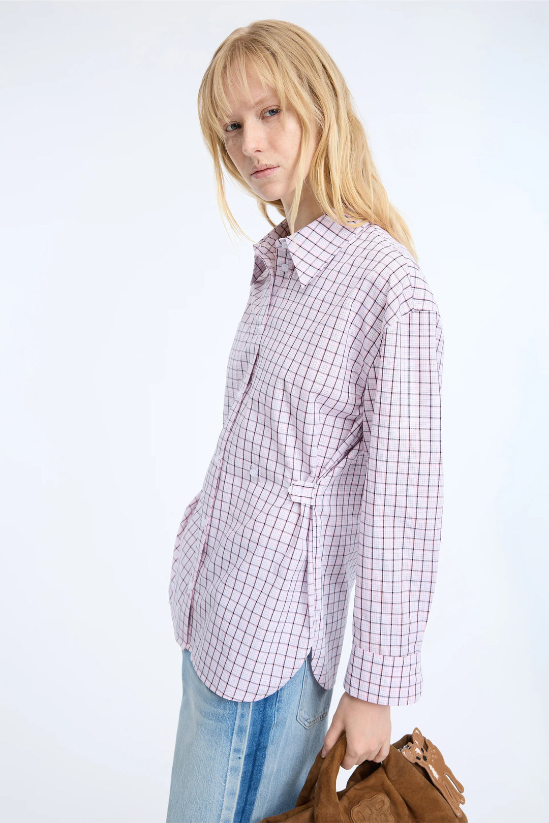 Carol Button Down Top - Rose