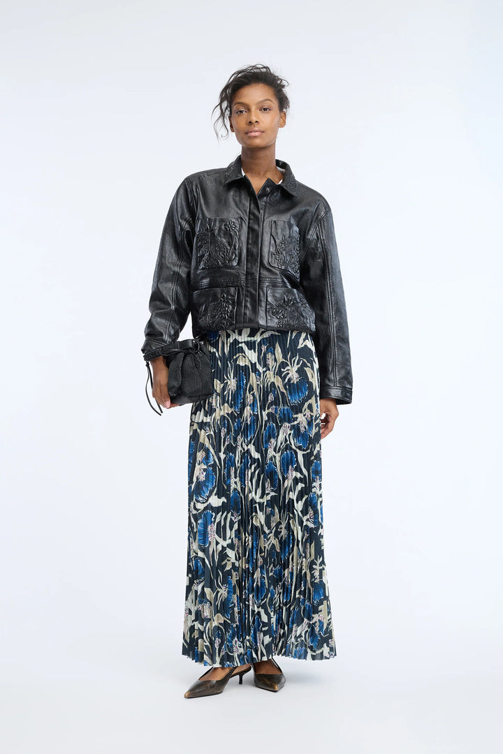 Taulla Midi Skirt - Black Print