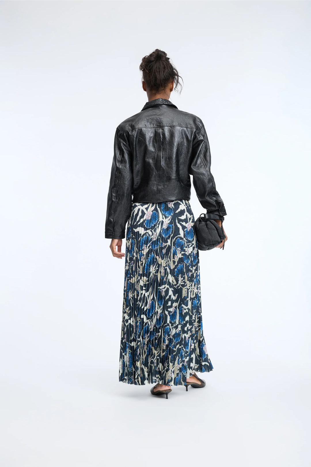 Taulla Midi Skirt - Black Print
