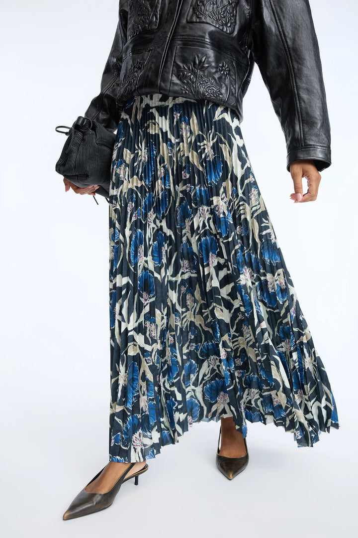Taulla Midi Skirt - Black Print