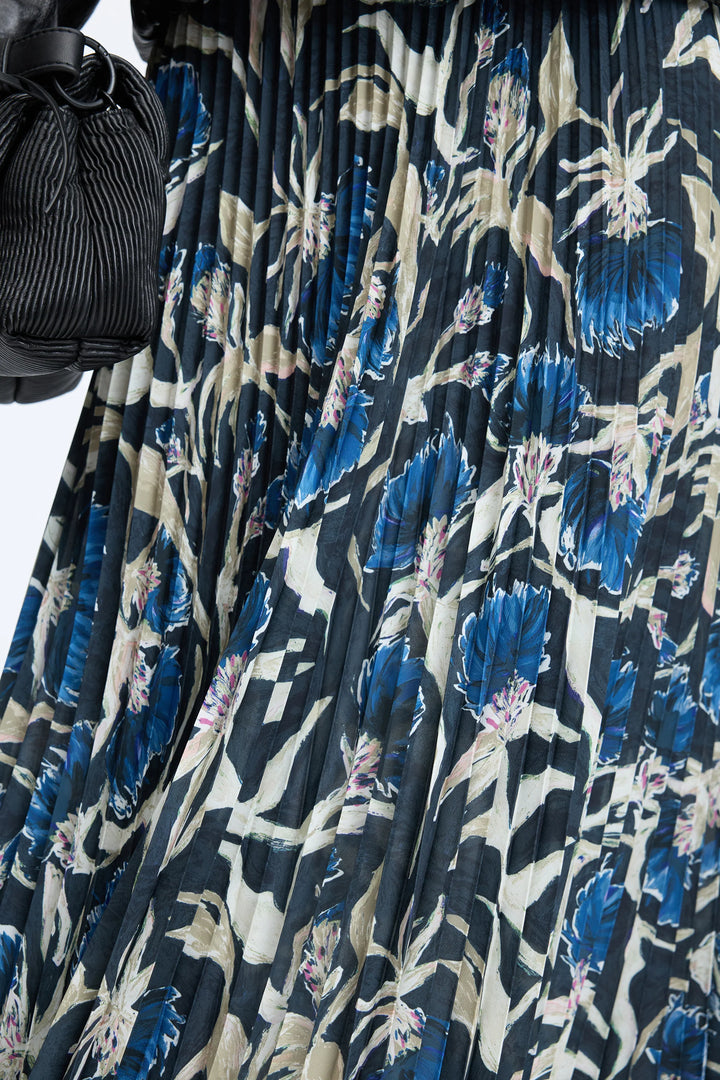 Taulla Midi Skirt - Black Print