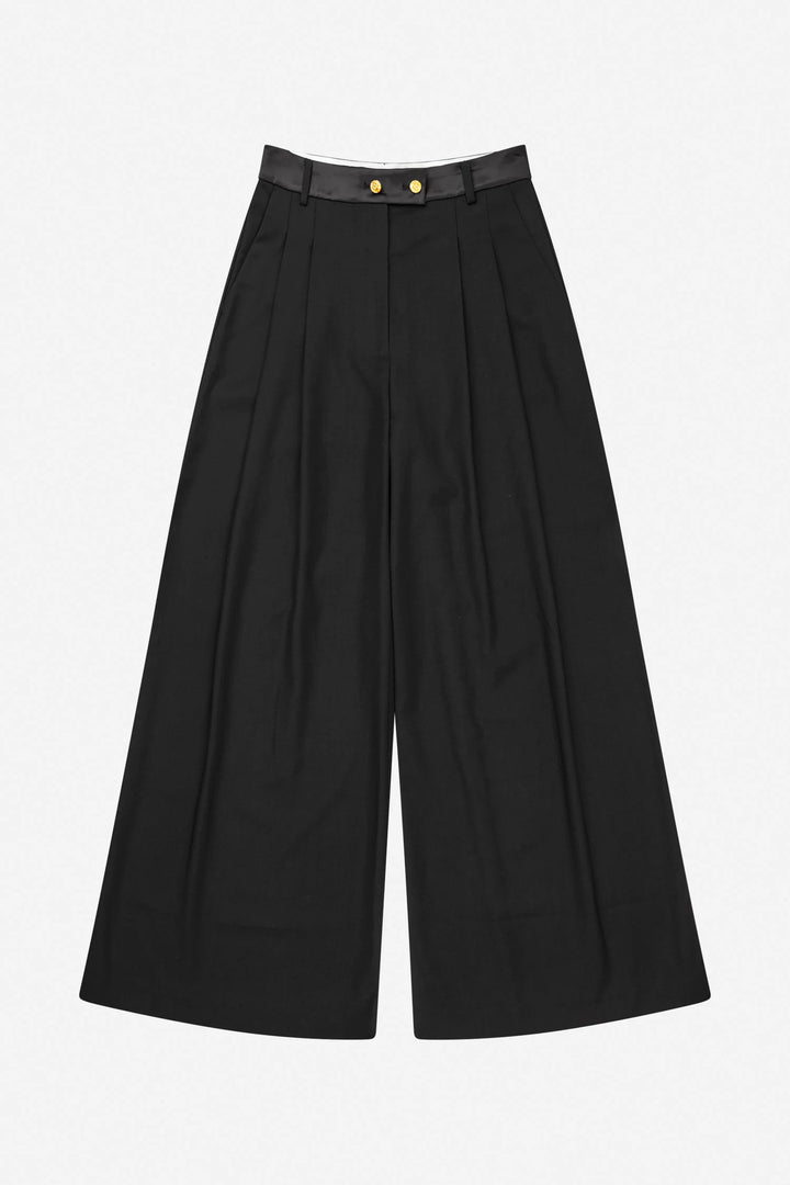 Charmy Wide-Leg Trouser - Black
