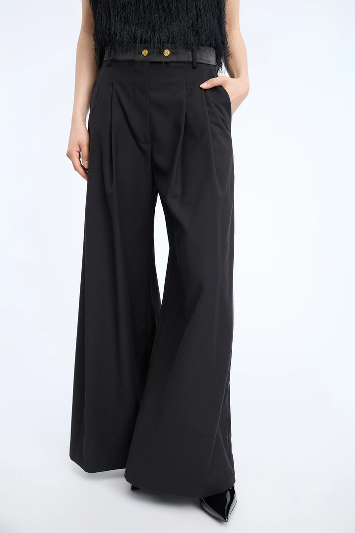 Charmy Wide-Leg Trouser - Black