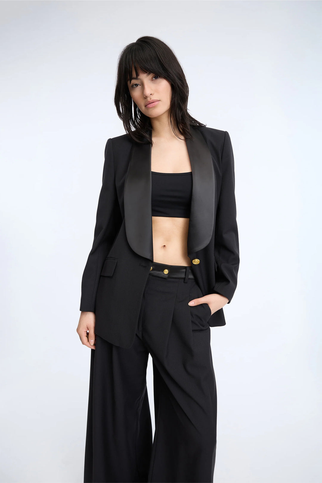 Charmy Wide-Leg Trouser - Black