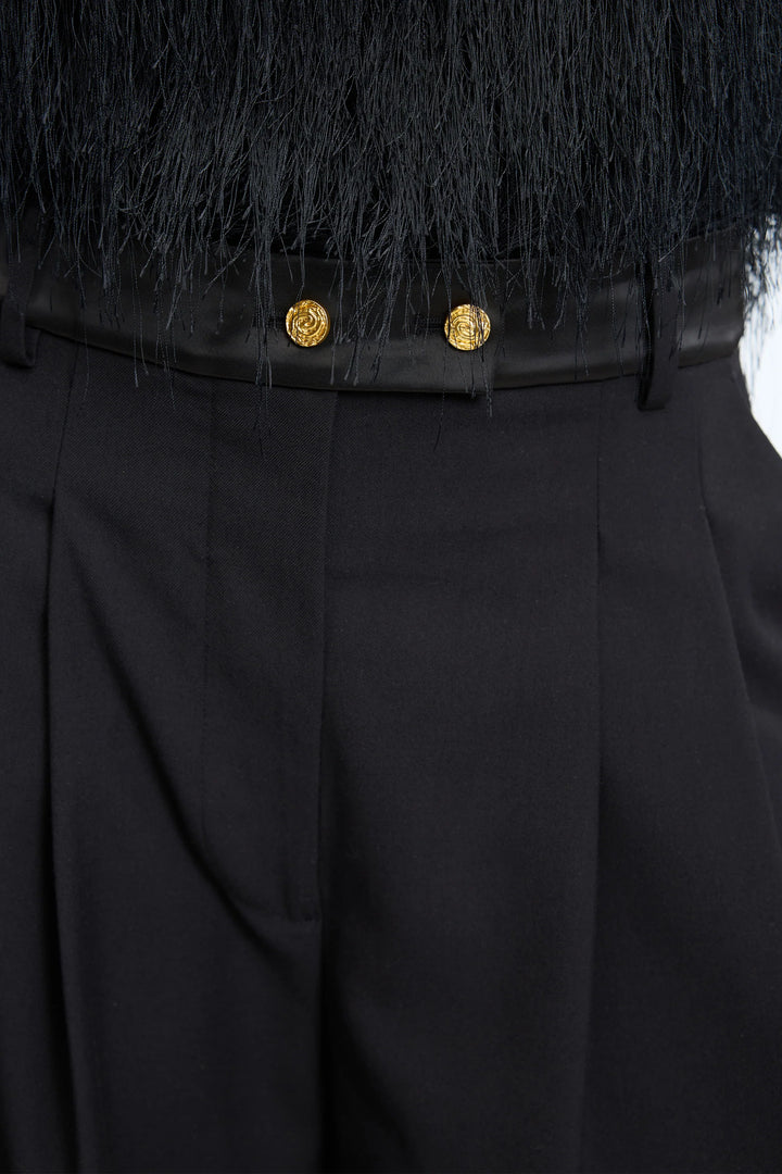 Charmy Wide-Leg Trouser - Black