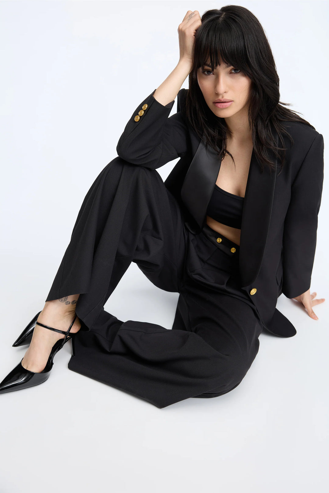 Charmy Wide-Leg Trouser - Black