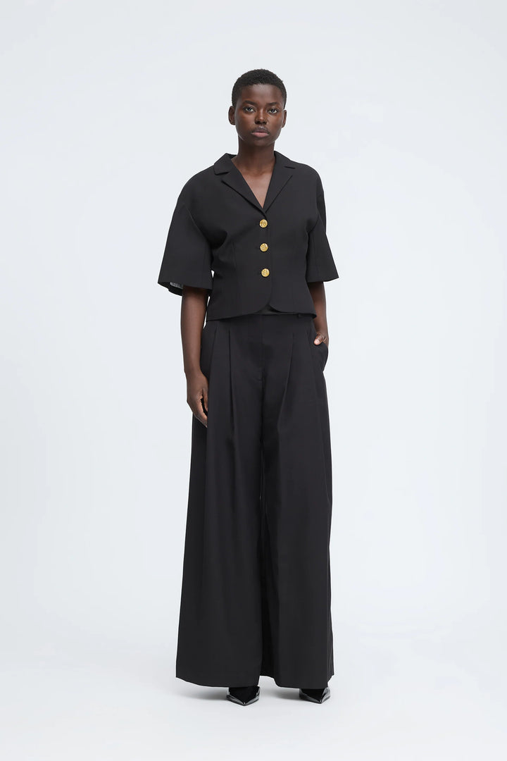 Coralie Tailored Blouse - Black