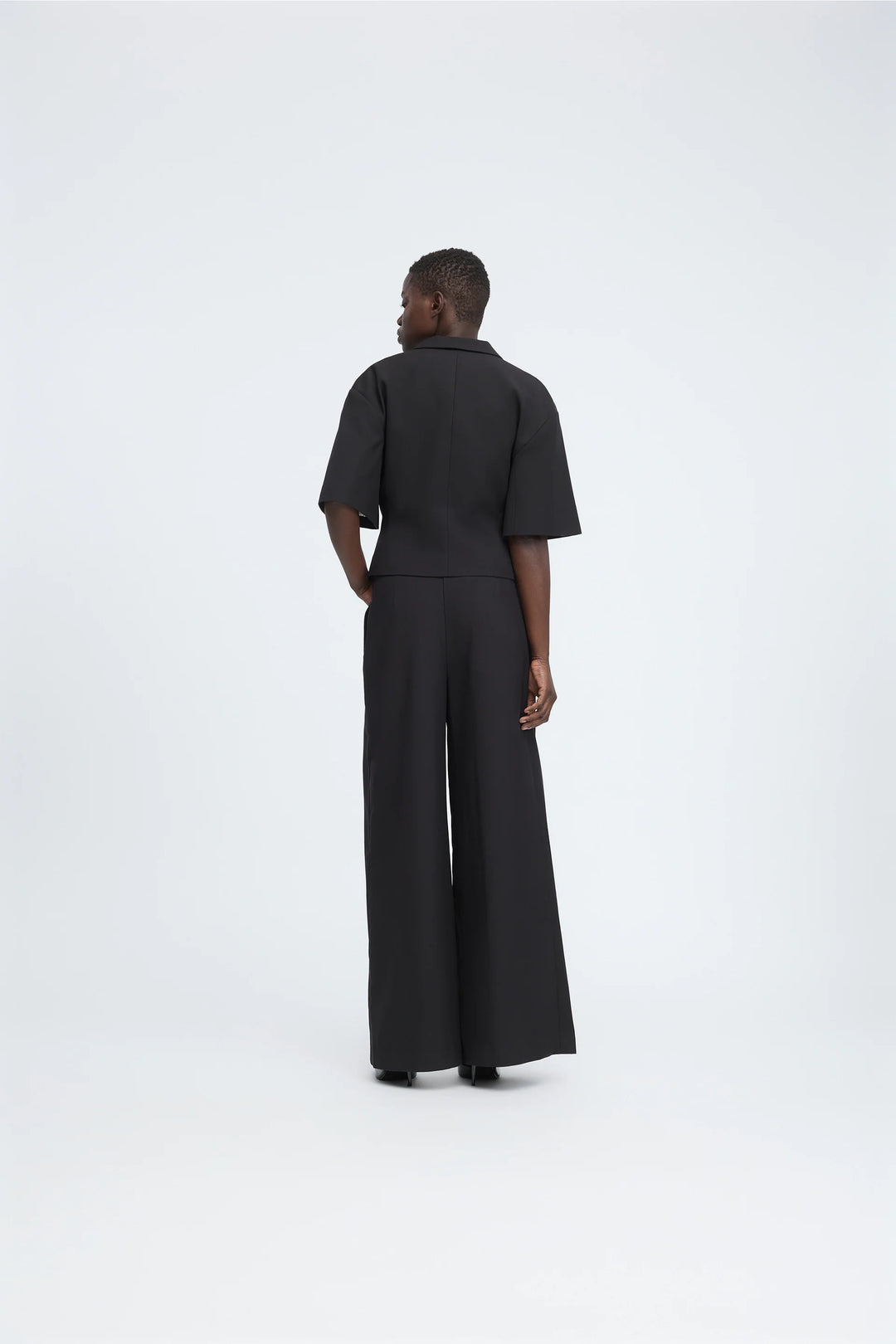 Coralie Tailored Blouse - Black