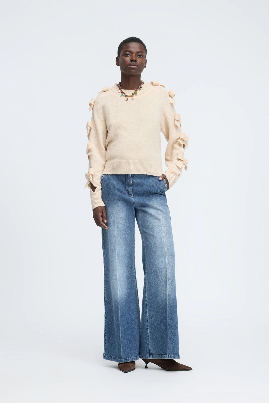 Corah Knit Blouse - Cream
