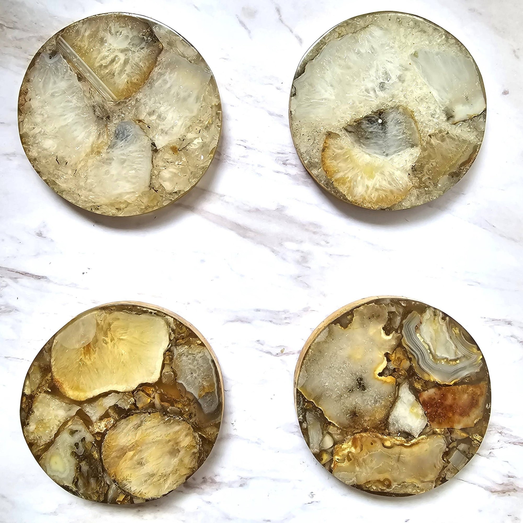 2/Set Agate/Geode Coasters - Amethyst - The Collective Park City