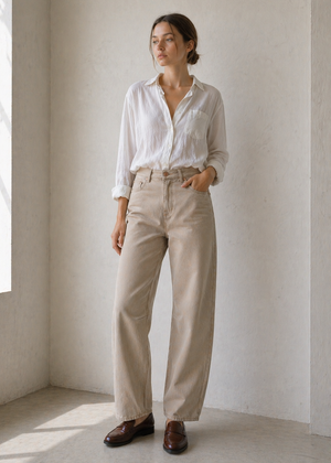 Kallie Relaxed Curve Jean - Mocha