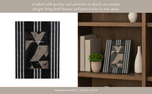 Photo Frame - Black Resin Ridged Stripes Border, 4x6 in.