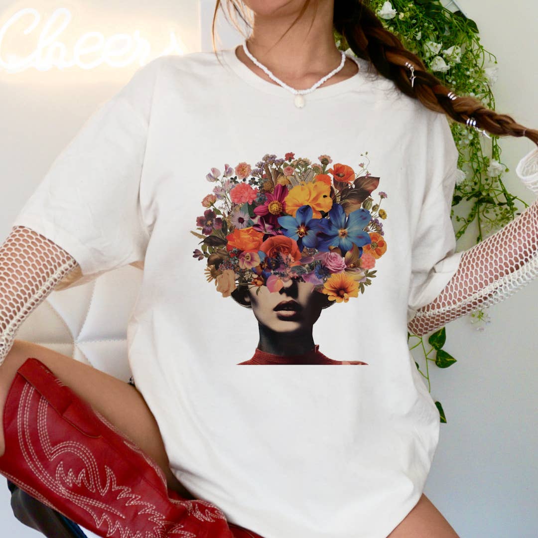 Retro Floral Beautiful Mind Graphic Tee