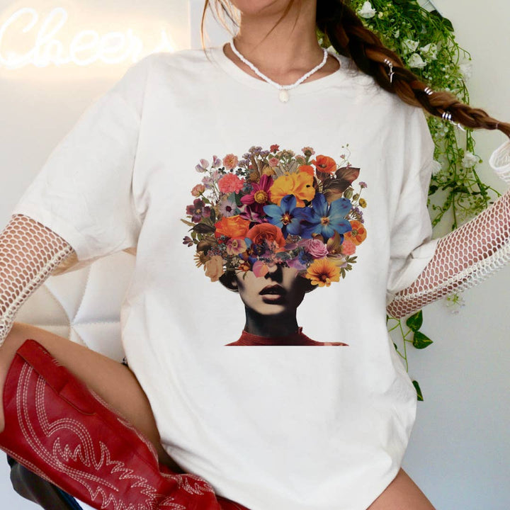 Retro Floral Beautiful Mind Graphic Tee