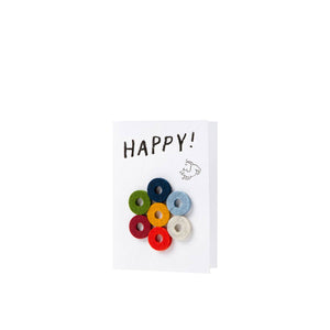 Happy Wine-Ote's Merino Wool Felt Wine Marker Note Card