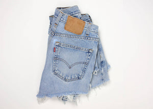 Mid-Rise Upcycled Denim OG Shorts