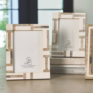White Horn Photo Frame - Patterned - 4x6