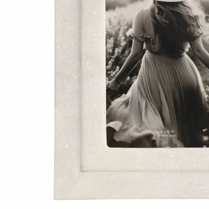 Marble Modern Beveled Edges Photo Frame - White, 4x6 in.