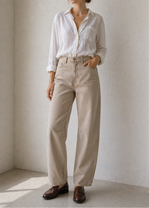 Kallie Relaxed Curve Jean - Mocha
