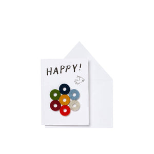 Happy Wine-Ote's Merino Wool Felt Wine Marker Note Card