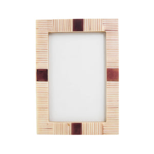 Artisan Ribbed Bone Photo Frame