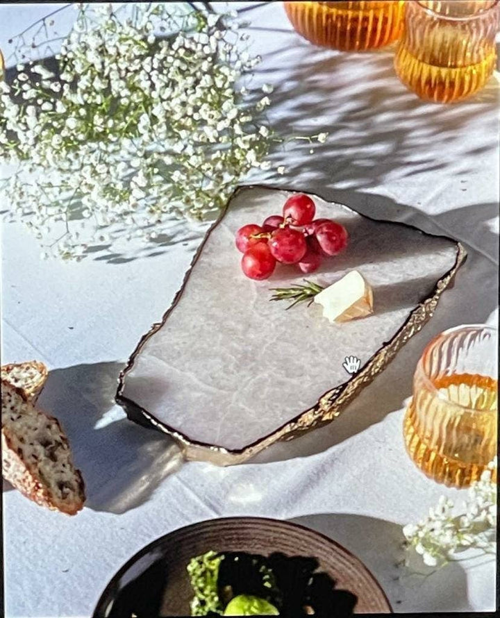 White Quartz Cheese Board 11x7" Platter Tray