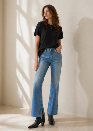 Grace Mid Rise Flare Jean - Brook Pond